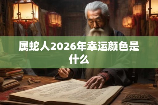 属蛇人2026年幸运颜色是什么 属蛇人2026年幸运颜色是什么
