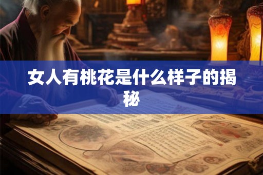 女人有桃花是什么样子的揭秘