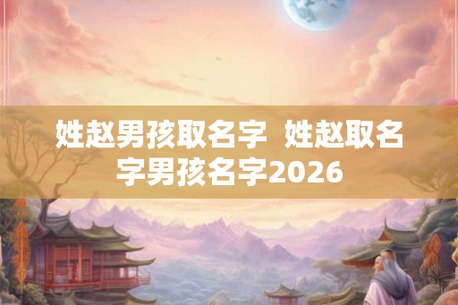 姓赵男孩取名字  姓赵取名字男孩名字2026