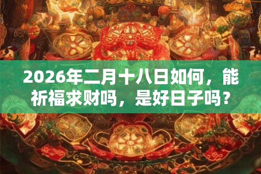 2026年二月十八日如何，能祈福求财吗，是好日子吗？