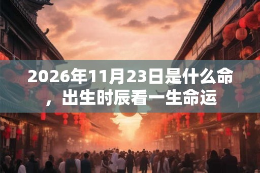2026年11月23日是什么命，出生时辰看一生命运