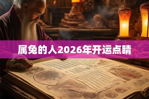 属兔的人2026年开运点睛