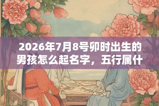 2026年7月8号卯时出生的男孩怎么起名字，五行属什么