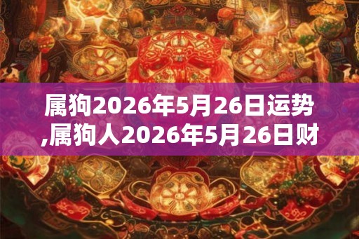 属狗2026年5月26日运势,属狗人2026年5月26日财运,生肖狗2026年5月26日运势