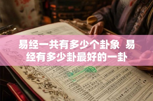 易经一共有多少个卦象  易经有多少卦最好的一卦