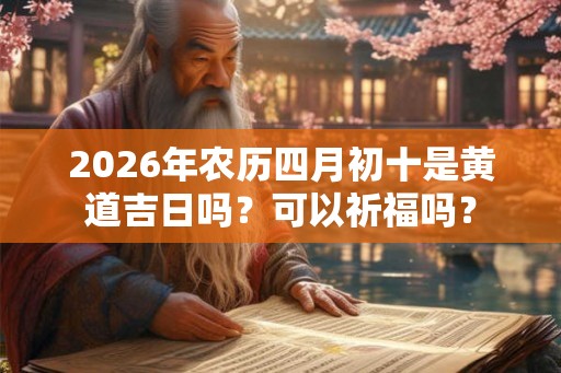 2026年农历四月初十是黄道吉日吗？可以祈福吗？