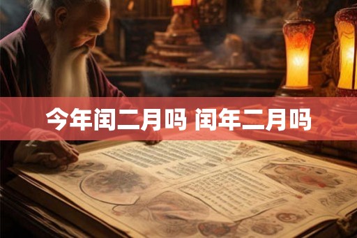 今年闰二月吗 闰年二月吗