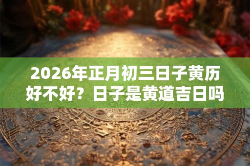 2026年正月初三日子黄历好不好？日子是黄道吉日吗？