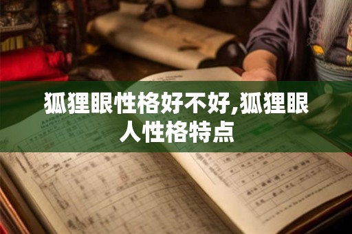 狐狸眼性格好不好,狐狸眼人性格特点