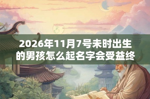 2026年11月7号未时出生的男孩怎么起名字会受益终生