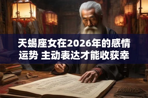 天蝎座女在2026年的感情运势 主动表达才能收获幸福