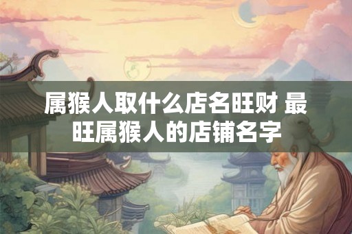 属猴人取什么店名旺财 最旺属猴人的店铺名字