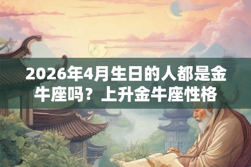 2026年4月生日的人都是金牛座吗？上升金牛座性格