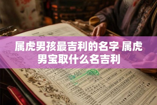 属虎男孩最吉利的名字 属虎男宝取什么名吉利 属虎男孩最吉利的名字 属虎男宝取什么名吉利