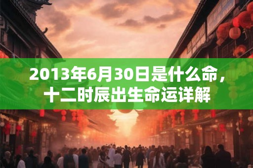 2013年6月30日是什么命,十二时辰出生命运详解 2013年6月30日是什么命,十二时辰出生命运详解