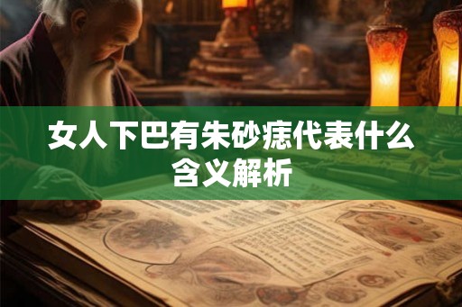 女人下巴有朱砂痣代表什么含义解析 女人下巴有朱砂痣代表什么含义解析