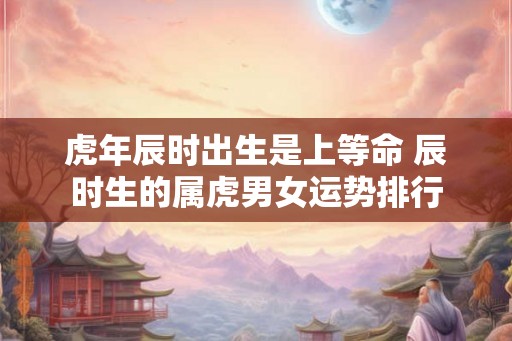 虎年辰时出生是上等命 辰时生的属虎男女运势排行 虎年辰时出生是上等命 辰时生的属虎男女运势排行