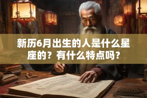 新历6月出生的人是什么星座的？有什么特点吗？