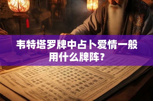 韦特塔罗牌中占卜爱情一般用什么牌阵？