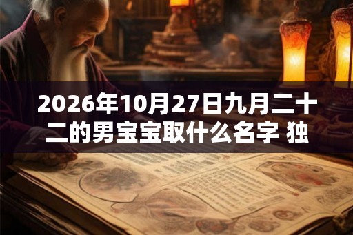 2026年10月27日九月二十二的男宝宝取什么名字 独一无二