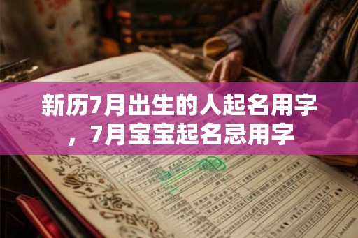 新历7月出生的人起名用字，7月宝宝起名忌用字