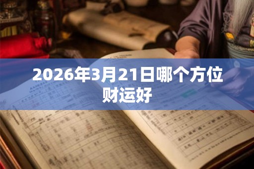 2026年3月21日哪个方位财运好