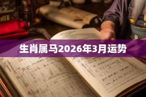 生肖属马2026年3月运势