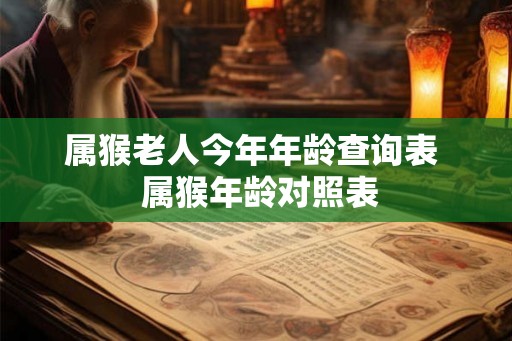 属猴老人今年年龄查询表 属猴年龄对照表 属猴老人今年年龄查询表 属猴年龄对照表