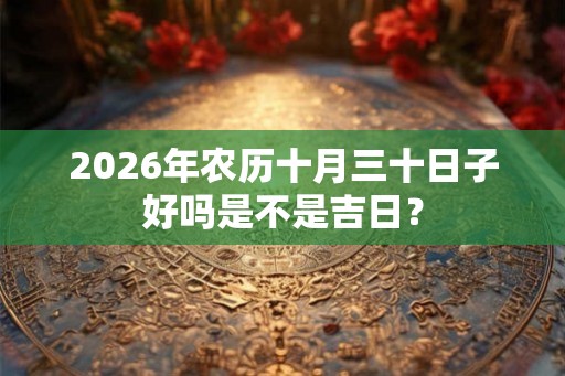 2026年农历十月三十日子好吗是不是吉日？