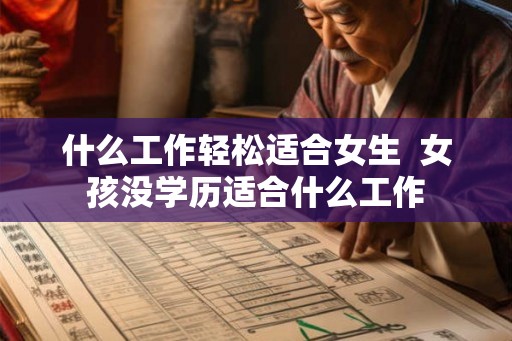 什么工作轻松适合女生  女孩没学历适合什么工作