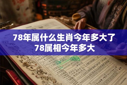 78年属什么生肖今年多大了 78属相今年多大