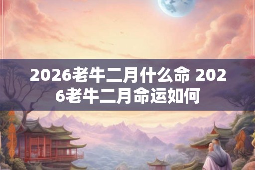 2026老牛二月什么命 2026老牛二月命运如何 2026老牛二月什么命 2026老牛二月命运如何
