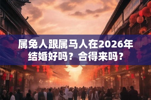 属兔人跟属马人在2026年结婚好吗？合得来吗？
