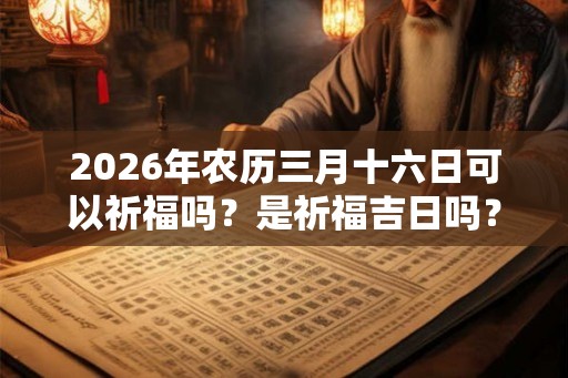 2026年农历三月十六日可以祈福吗？是祈福吉日吗？