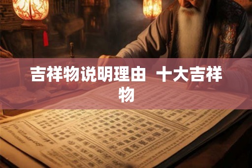 吉祥物说明理由  十大吉祥物