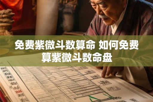 免费紫微斗数算命 如何免费算紫微斗数命盘