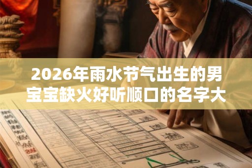 2026年雨水节气出生的男宝宝缺火好听顺口的名字大全