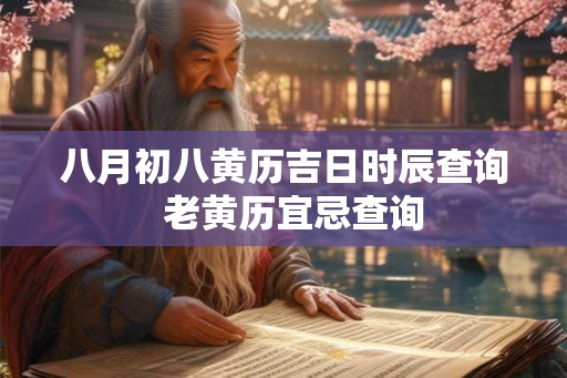 八月初八黄历吉日时辰查询  老黄历宜忌查询