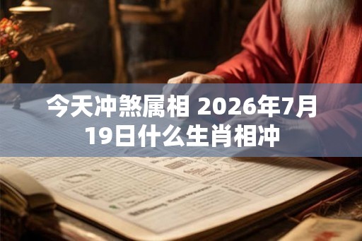 今天冲煞属相 2026年7月19日什么生肖相冲 今天冲煞属相 2026年7月19日什么生肖相冲