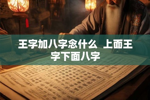 王字加八字念什么  上面王字下面八字