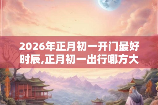 2026年正月初一开门最好时辰,正月初一出行哪方大利