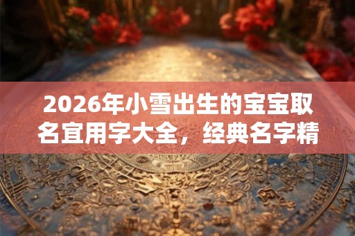 2026年小雪出生的宝宝取名宜用字大全，经典名字精选