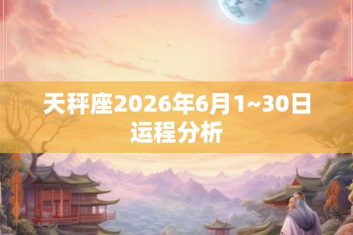 天秤座2026年6月1~30日运程分析