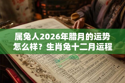 属兔人2026年腊月的运势怎么样？生肖兔十二月运程分析