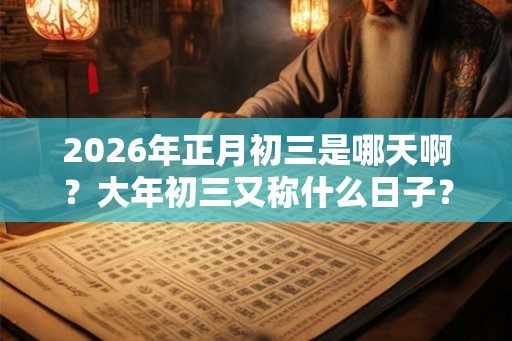 2026年正月初三是哪天啊？大年初三又称什么日子？