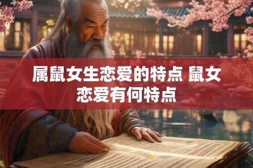 属鼠女生恋爱的特点 鼠女恋爱有何特点