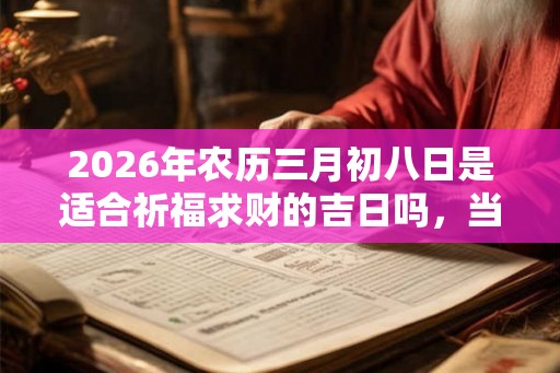 2026年农历三月初八日是适合祈福求财的吉日吗，当日卦象好吗？
