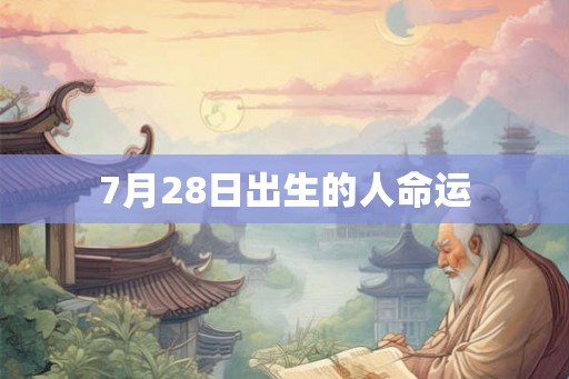 7月28日出生的人命运