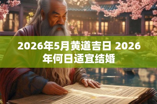 2026年5月黄道吉日 2026年何日适宜结婚