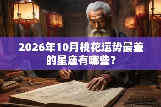 2026年10月桃花运势最差的星座有哪些？